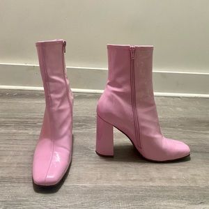 Steve Madden, bubblegum pink, bootie heels